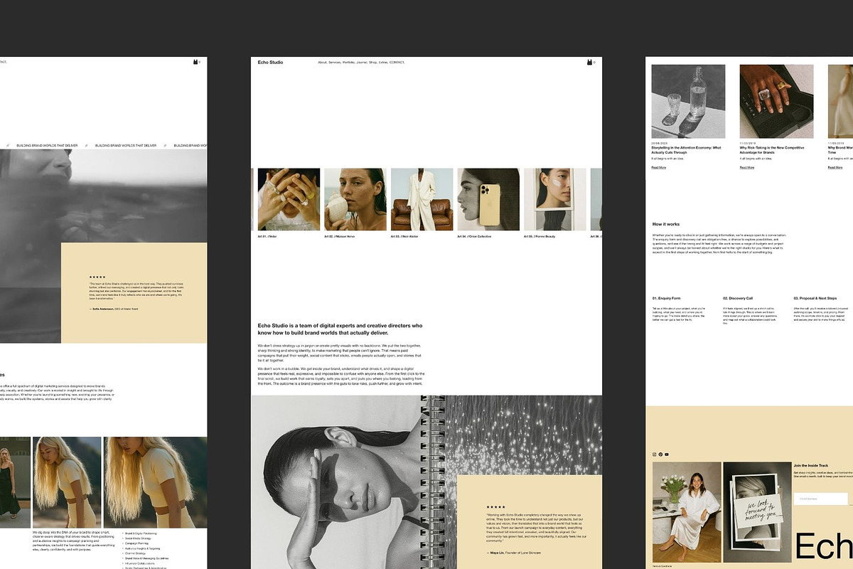 Editorial Squarespace Website, a Squarespace Template by Studio TSM (Photo 1 of 16)