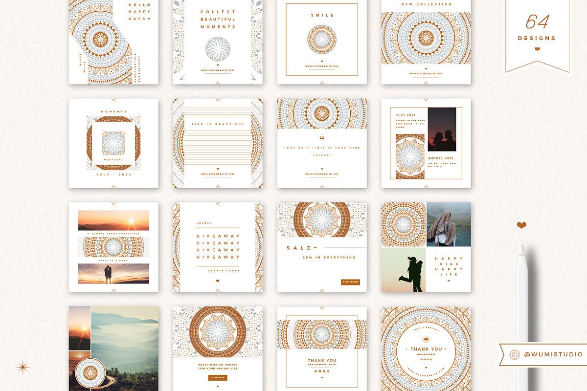 Social Media Pack |Bundle 64 Designs, a Social Media Template by Wumi Studio (Photo 5 of 10)
