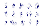 150+ Isometric Line People Set, a Person Illustration by Vector_Art (Thumbnail 11 of 16)