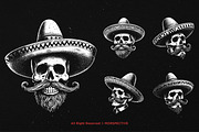 10 Bundle Dark Art Skull Sombrero, an Illustration by Morspective (Thumbnail 3 of 7)