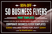50 Corporate Business Flyers Bundle, a Flyer Template by AfzaalGraphics (Thumbnail 1 of 6)