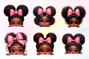 Peekaboo African Black Girl Clipart, a Work Illustration by Dream Creation (Thumbnail 2 of 3)