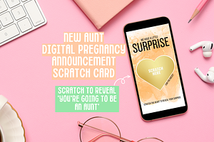New Aunt Digital Scratch Card, an Email Template by SunshineStudioBoutique