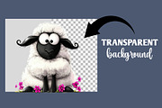 Quirky Sheep Clipart, an Illustration by Designworld (Thumbnail 3 of 6)