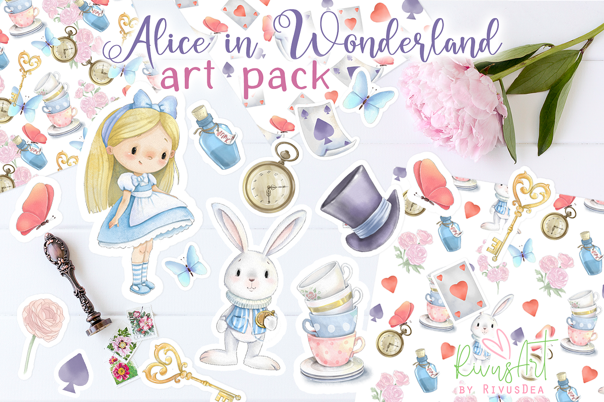 Alice in Wonderland PNG Clipart., a Food Illustration by RivusArt (Photo 1 of 8)