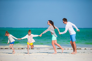 Young family on vacation stock photo containing family and fun