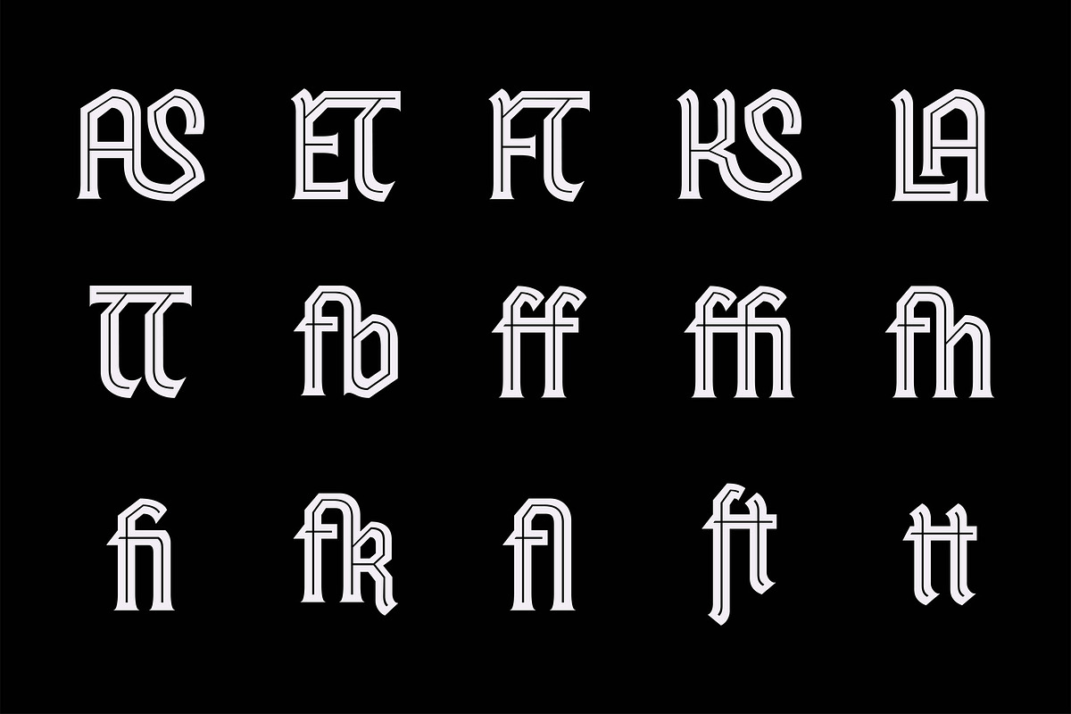 Bean Hook Gothic Flare 4 Fonts, a Serif Font by Casloop Studio (Photo 6 of 12)