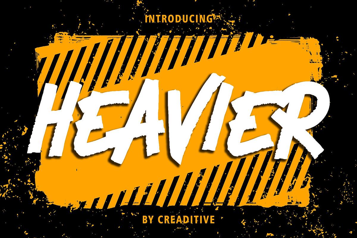 Heavier | Bold Brush Typeface, a Handwritten Font by Creaditive Design (Photo 1 of 10)