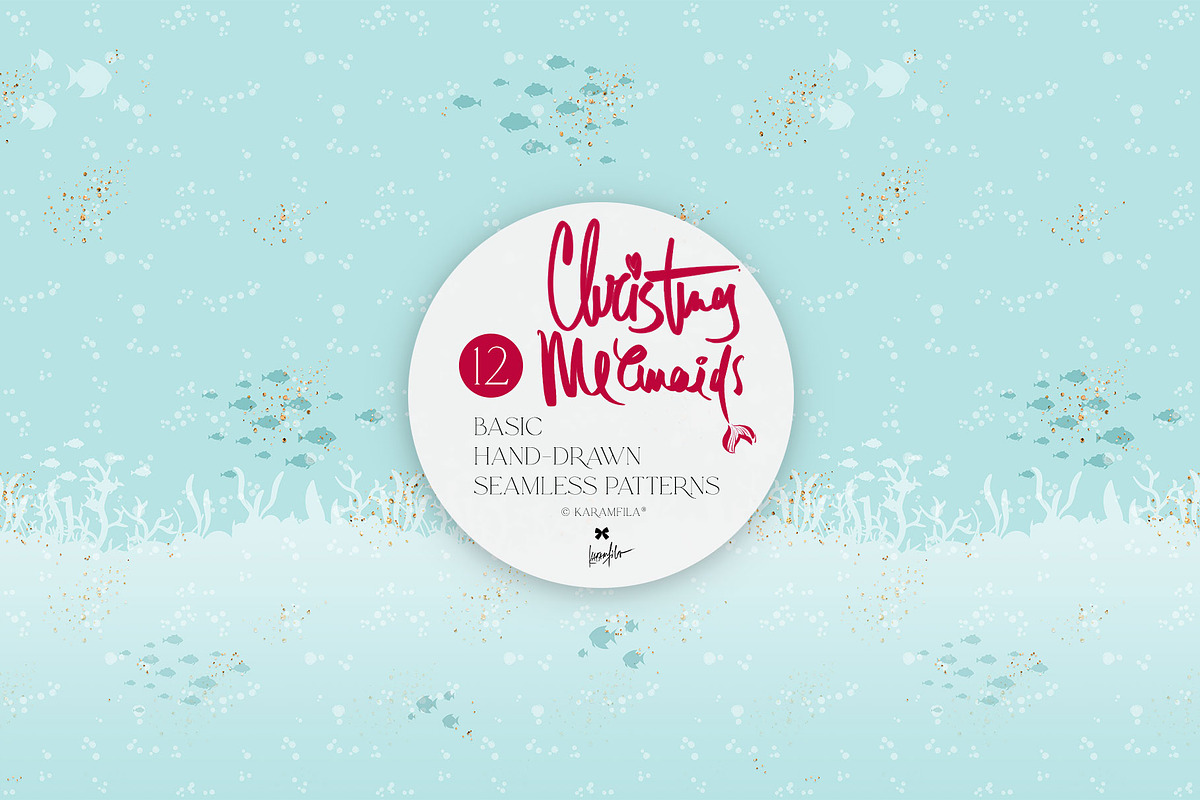 Underwater Christmas Patterns, a Pattern Graphic by KaramfilaS (Photo 10 of 16)