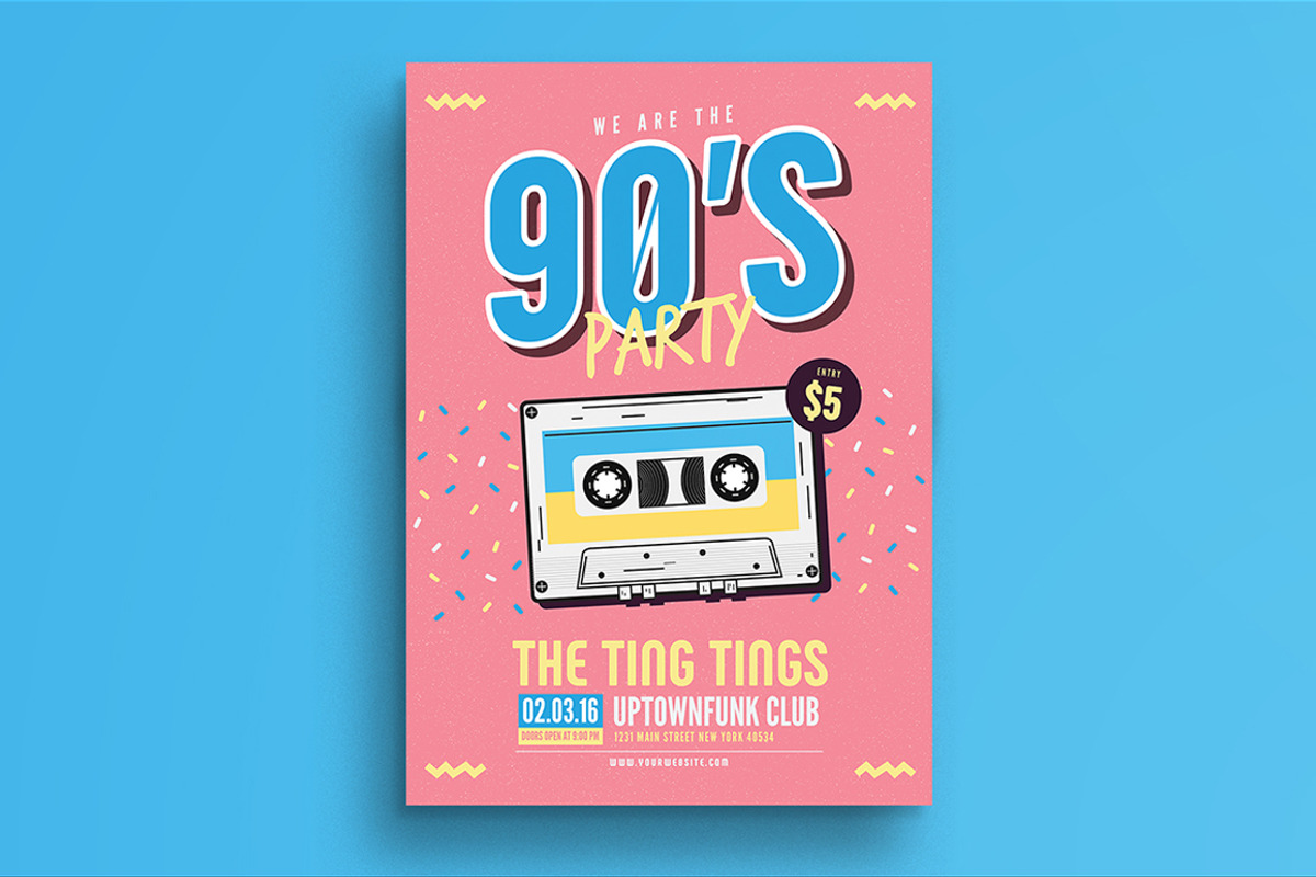 90's Music Party, a Flyer Template by Guuver (Photo 1 of 3)