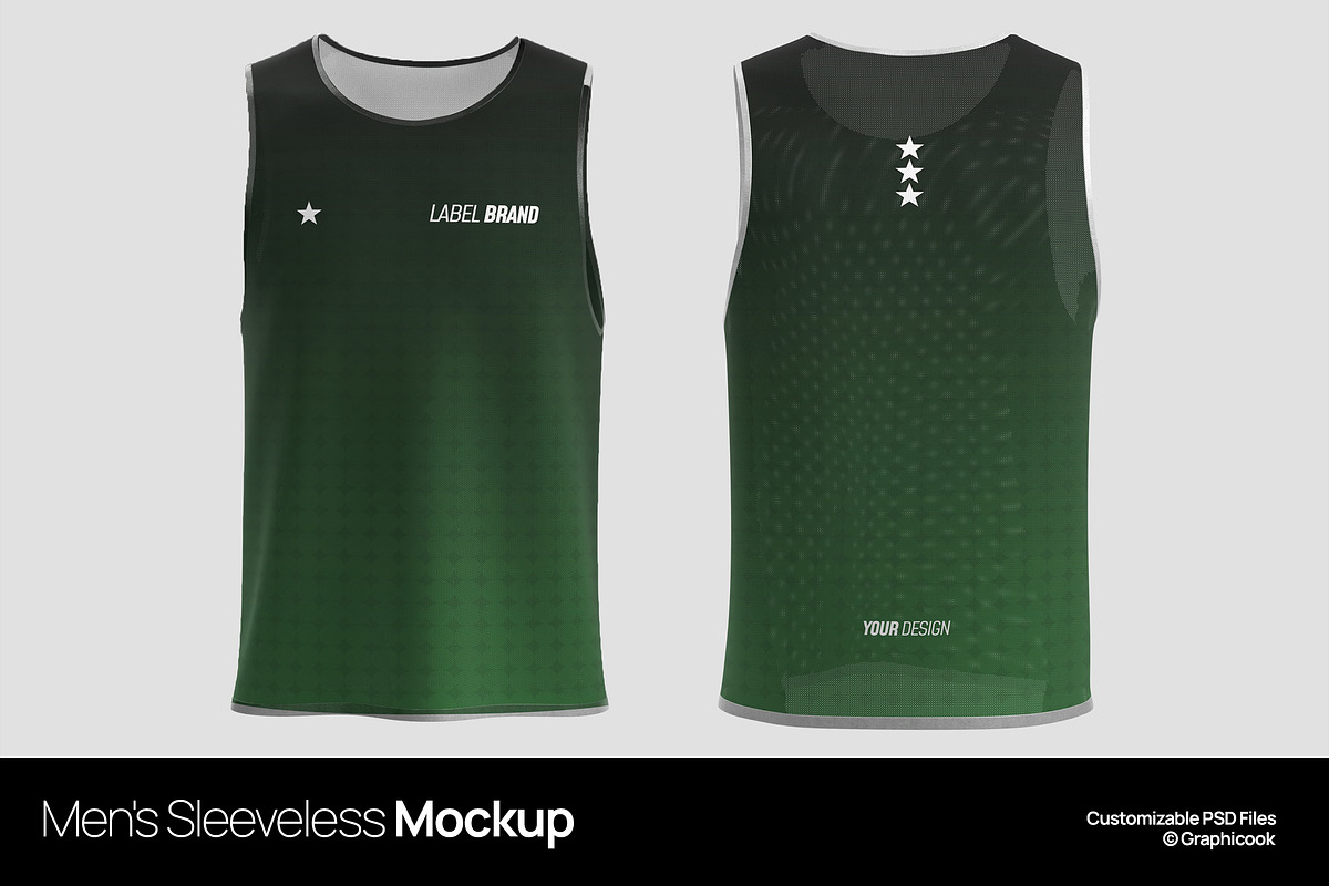 Men's Sleeveless Mockup, a Shirt Mockup by graphicook (Photo 1 of 4)
