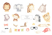 SAFARI ANIMAL FACES. Watercolor, an Animal Illustration by OlliArtDesign (Thumbnail 2 of 9)