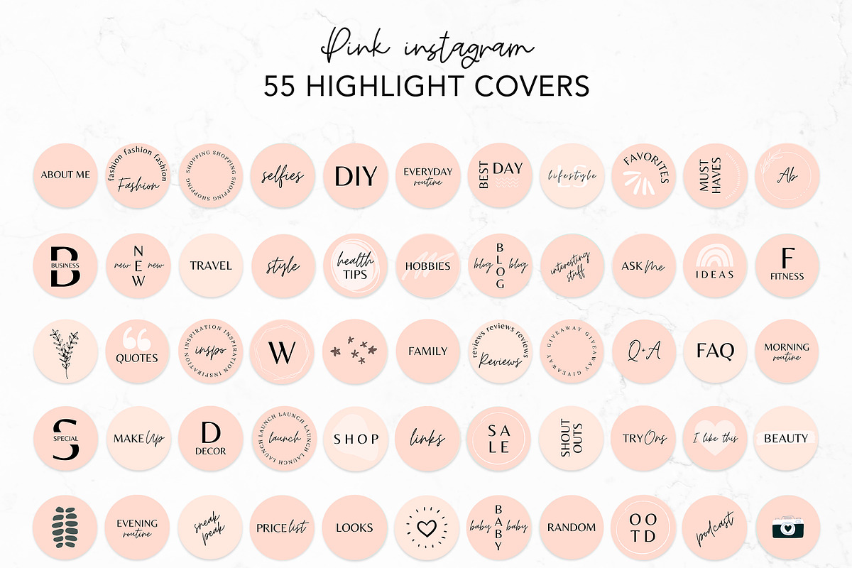 Pink Instagram Highlight covers, an Object Graphic by SwitzerShop (Photo 1 of 3)