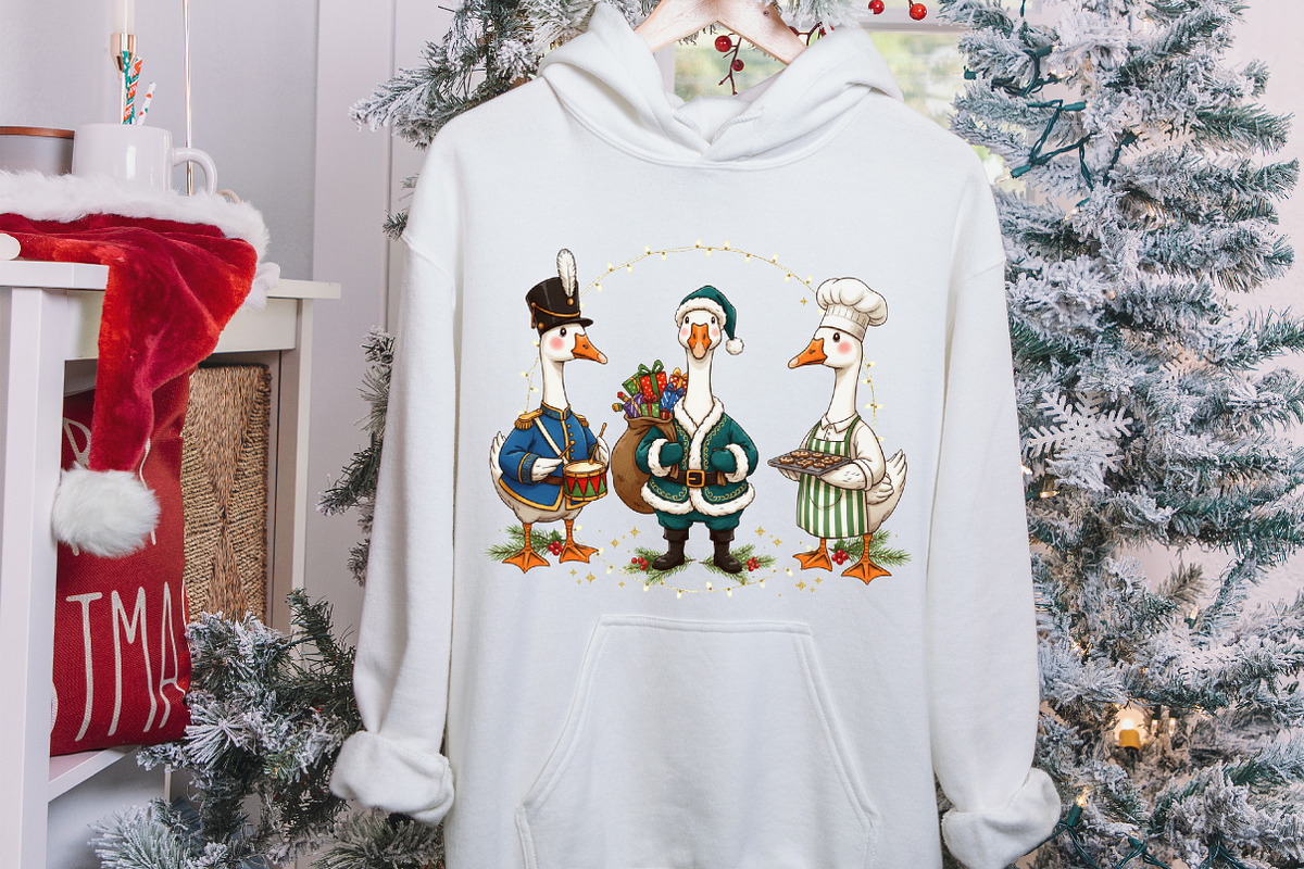 Vintage Christmas Goose Png, an Illustration by designcity5 (Photo 8 of 8)