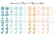 Vintage Blue Dahlia Clipart Vectors, an Illustration by Amanda Ilkov (Thumbnail 4 of 4)