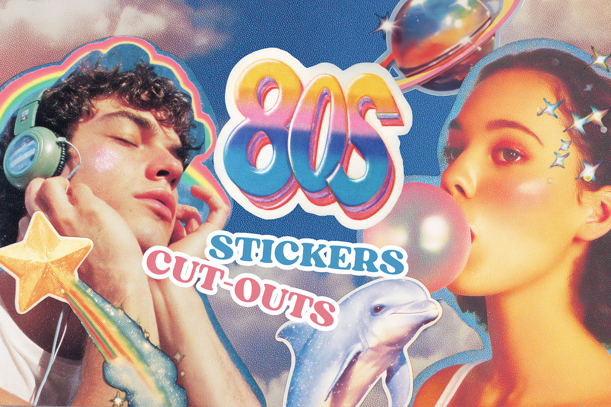 80s Retro Aesthetic Collage Elements, a Graphic by foxsong (Photo 1 of 7)