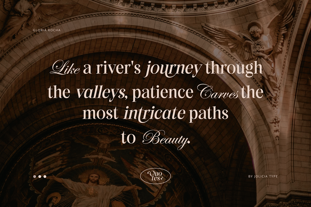 Gloria Rocha | Glamorous Serif Font, a Serif Font by Jolicia Type (Photo 8 of 11)