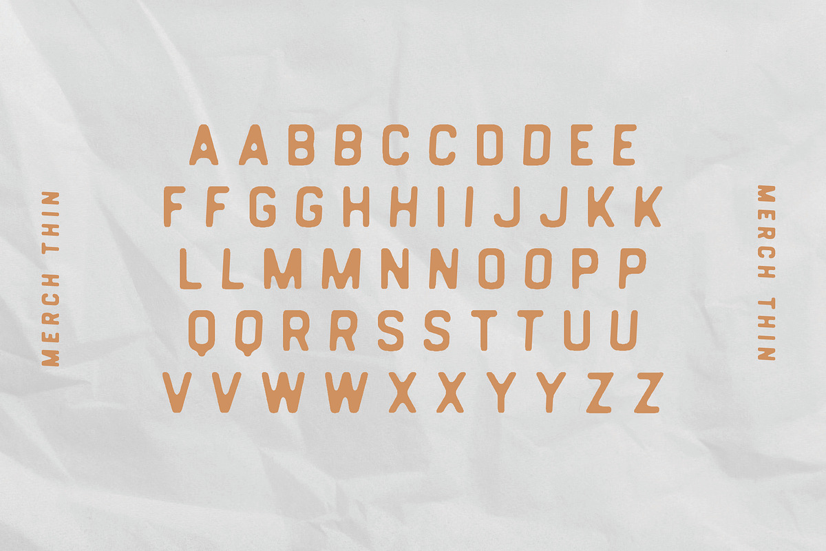 Merch Regular + Thin, a Sans Serif Font by Midnight Grim (Photo 4 of 6)