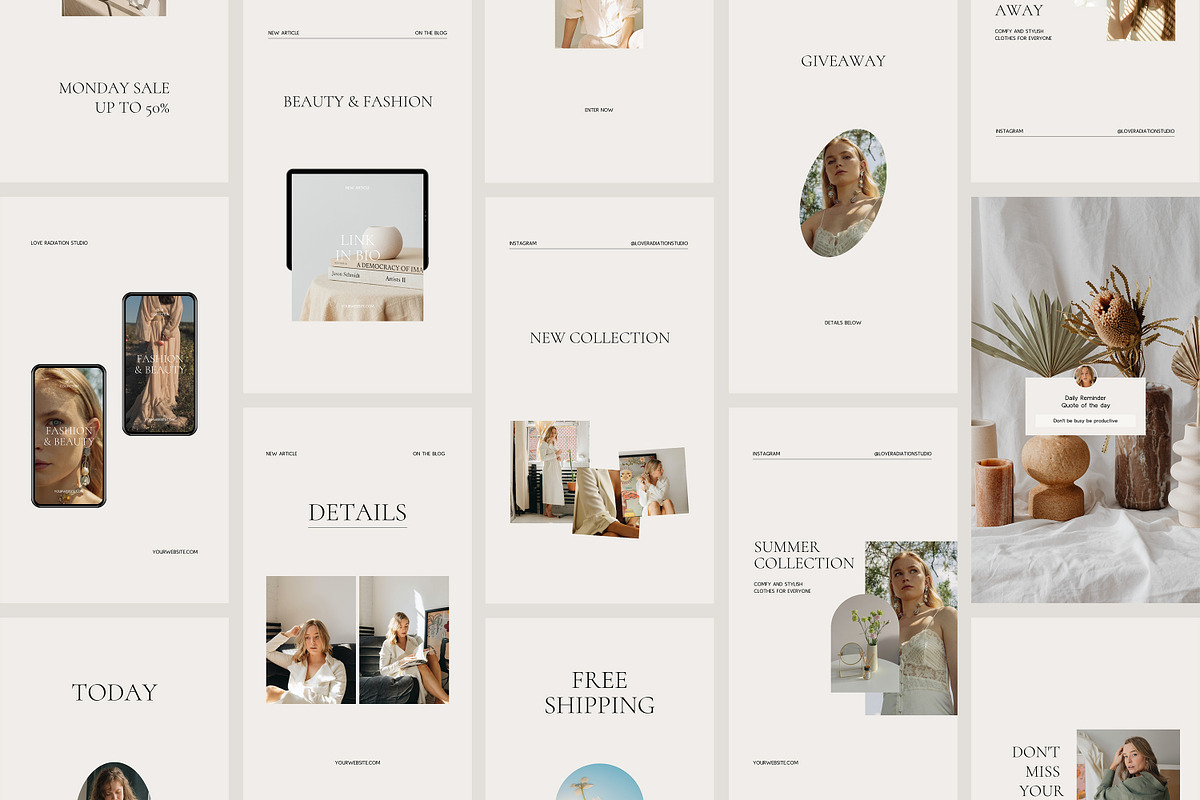 CANVA PS Instagram Posts Templates, a Social Media Template by Love Radiation Studio (Photo 14 of 22)