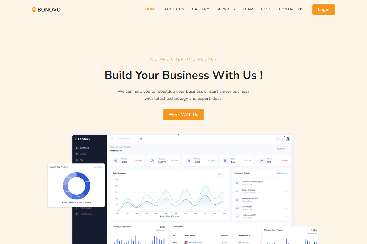 Bonovo - Responsive Landing Template, a Bootstrap Template by shreethemes (Photo 3 of 4)