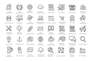 SEO and Development icons, a Technology Illustration by Tettygreen