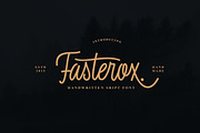 Fasterox Script, a Script Font by Amarlettering (Thumbnail 1 of 8)