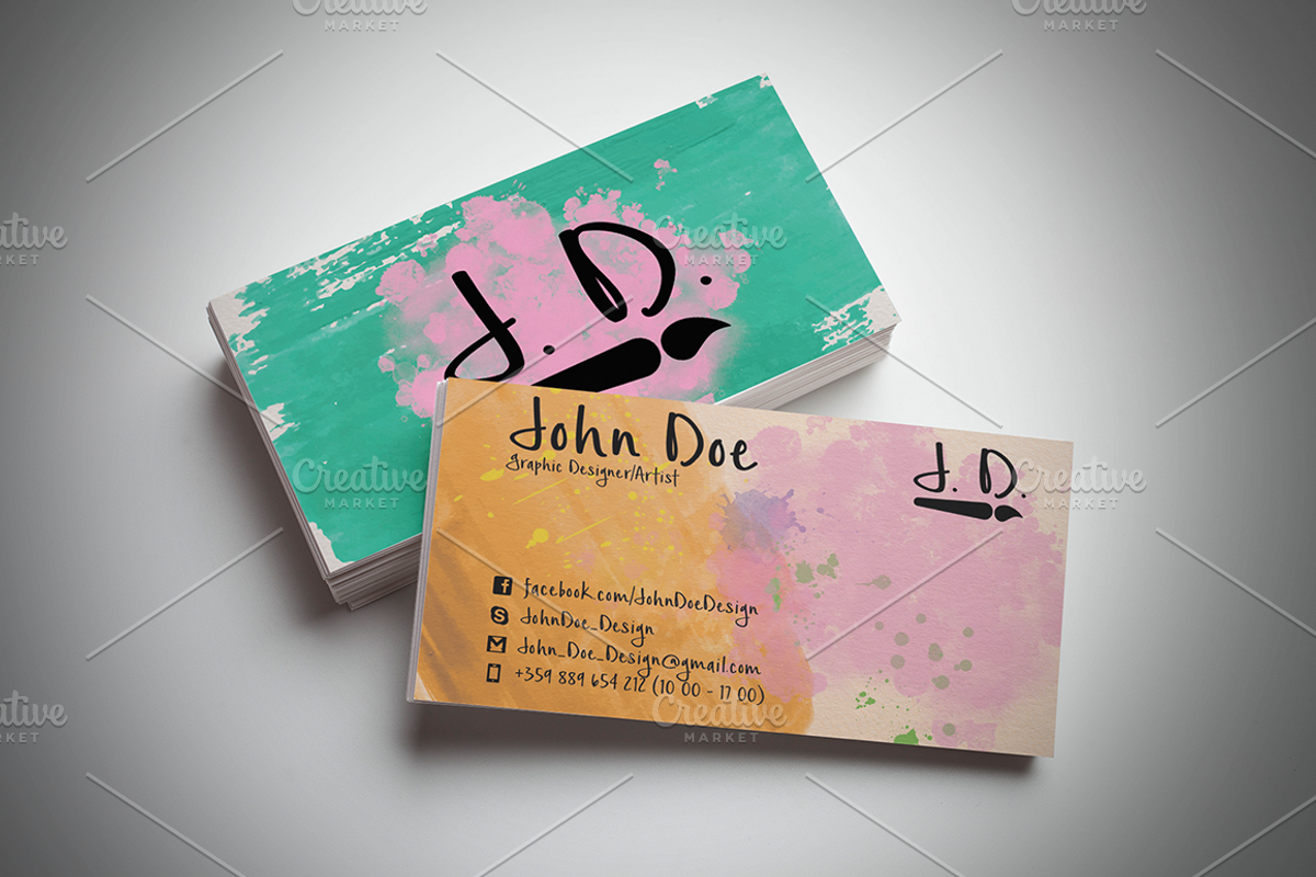Artistic Business Card, a Business Card Template by Konakchiev (Photo 3 of 3)