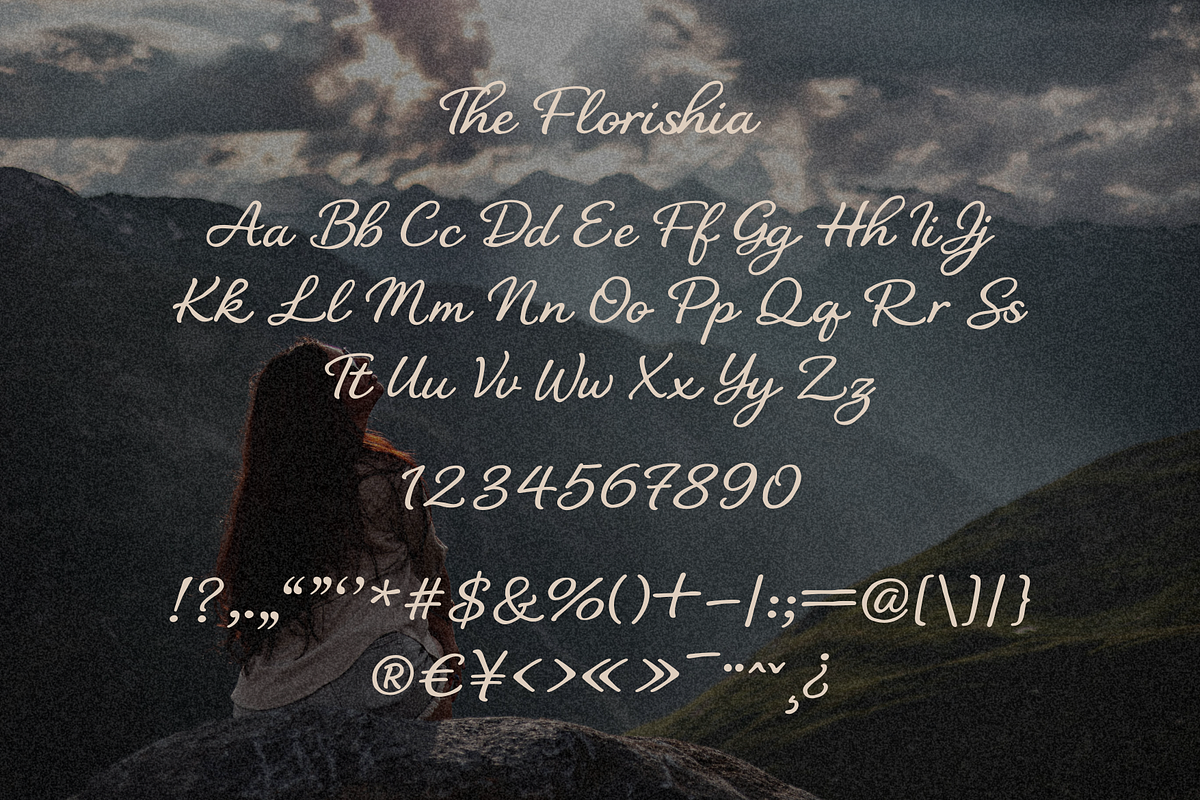 The Florishia – Romantic Nostalgic S, a Script Font by Creacy Studio (Photo 7 of 9)