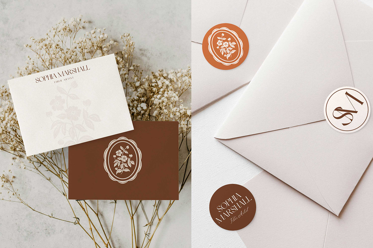 Floral Cameo Logo + Brand Kit Canva preview 7
