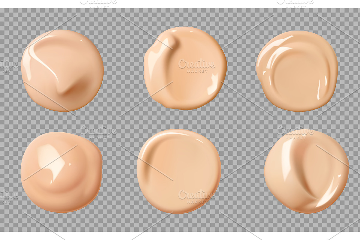 Beige foundation cream swatch, a Healthcare Illustration by Buch&Bee