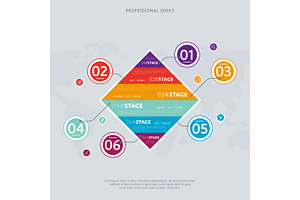 Business Infographics Concept With Six Stage