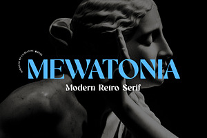 Mewatonia Modern Retro Serif Font, a Serif Font by UICreative