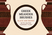Black and brown meander brushes, a Brush Add-On by ekmelica (Thumbnail 1 of 5)