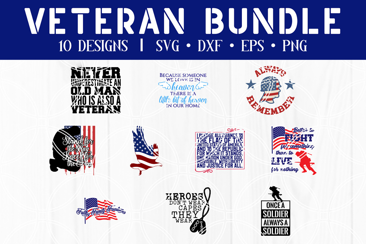 Veterans Day SVG Bundle Memorial Day, an Illustration by SavanasDesign (Photo 1 of 7)