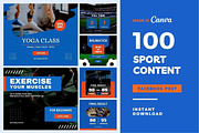 Sports Content Facebook Posts, a Social Media Template by emcrea (Thumbnail 1 of 9)