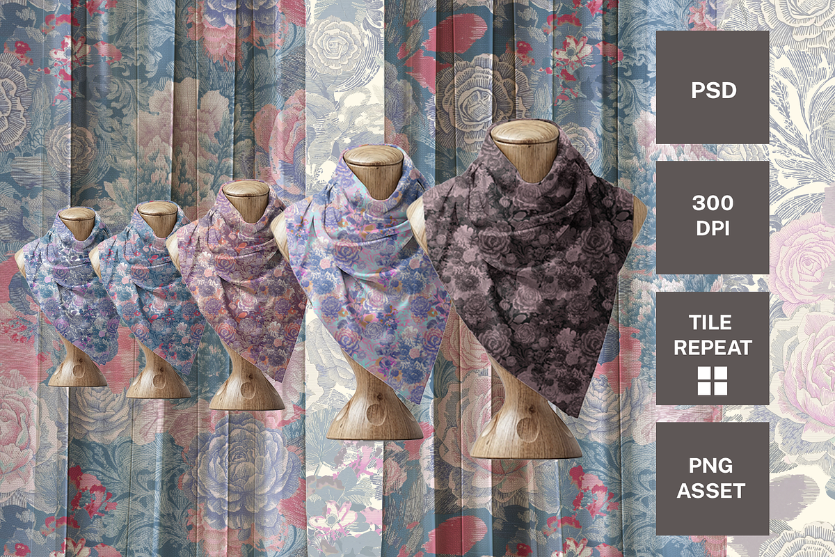 PORCELAIN FLORA, a Pattern Graphic by rumacorakstudio (Photo 6 of 6)