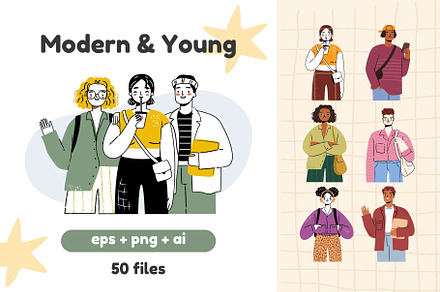 Diversity Modern People Vector