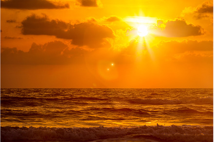 Sunset on Baga beach. Goa, a Nature Photo by f9photos