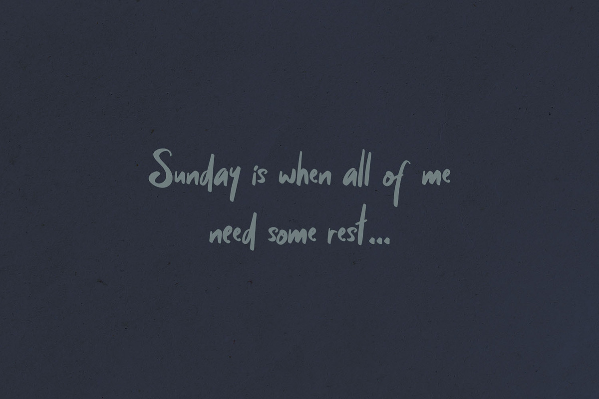 Sunday Mood, a Font by Orenari (Photo 2 of 5)