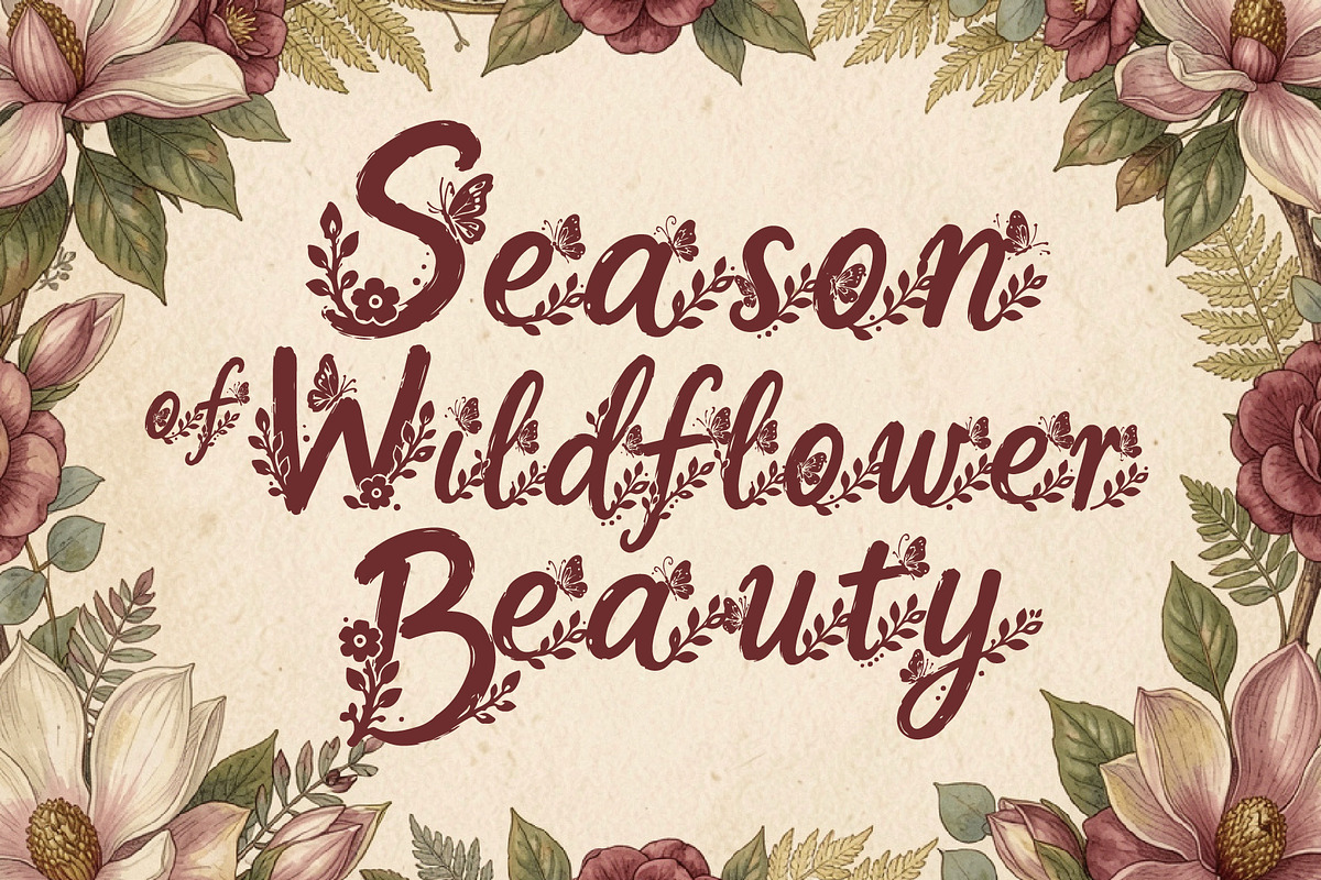 Aerisfly - Butterflies & Floral, a Script Font by HypeWorksCo (Photo 11 of 17)