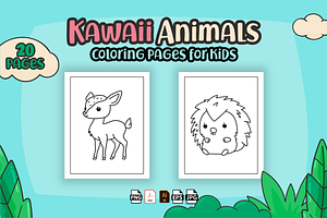 Kawaii Animals Coloring Pages