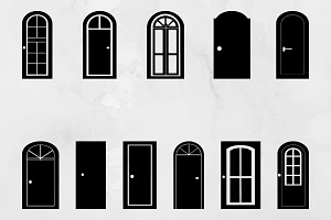 Door Silhouette SVG, a Decorative Illustration by newminddesign