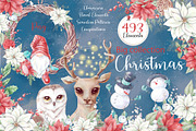 Christmas Watercolor clipart, a Decorative Illustration by Yuliya Art (Thumbnail 1 of 11)