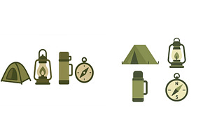 Camping gear and equipment including, an Illustration by ZinetroN