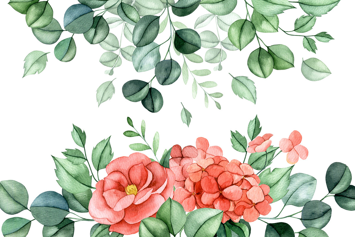 Pink flowers. Watercolor collection, a Decorative Illustration by made by Tanya (Photo 3 of 5)