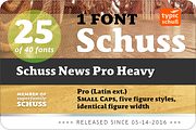 SchussNewsProHeavy No.25 (1 Font), a Serif Font by typic schuss (Thumbnail 2 of 6)