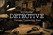 Detective - Typewriter Typeface, a Serif Font by HipFonts (Thumbnail 1 of 8)