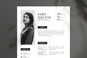 Minimal Resume CV, a Resume Template by Saman Osama