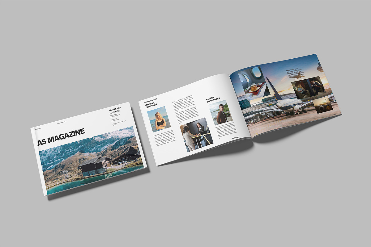 A5 Magazine Mockup, an Advertising Mockup by Bangdastudio (Photo 3 of 5)