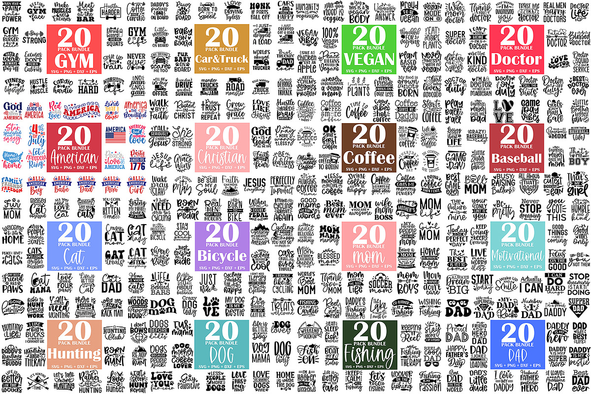 Mega SVG Bundle 1250 Designs, an Illustration by ZoomkSVG (Photo 2 of 5)